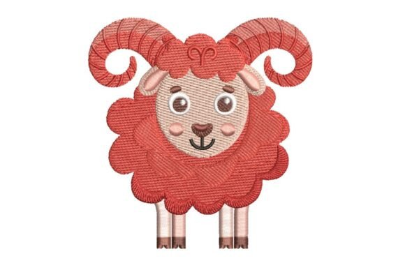 Cute Aries Ram Zodiac Embroidery Design Review