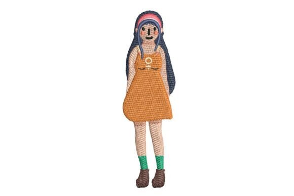 Cute Girl in Summer Dress Embroidery Design Review