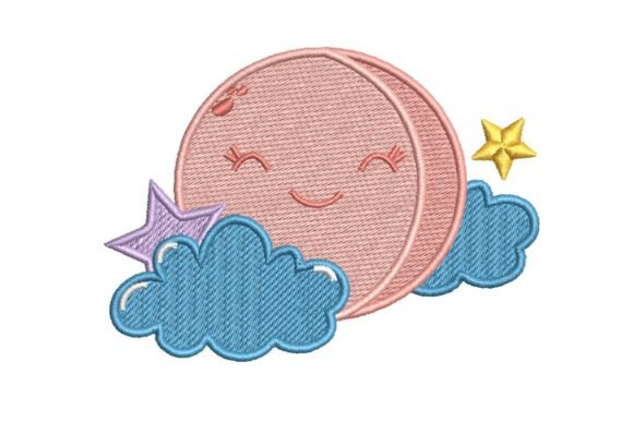 Cute Sleeping Moon Embroidery Design Review