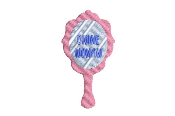 Divine Woman Hand Mirror Embroidery Design Review