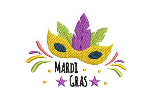 Festive Mardi Gras Mask Embroidery Design Review