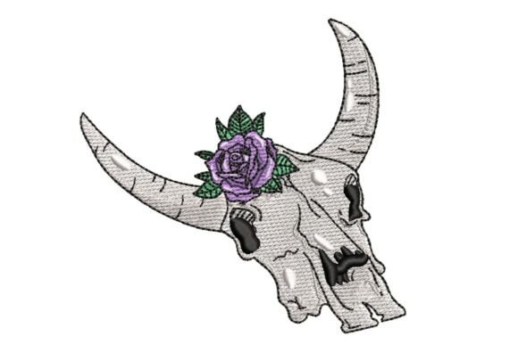 Floral Bull Skull Embroidery Design Review