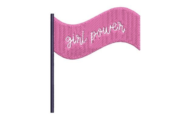 Girl Power Pink Flag Embroidery Design Review