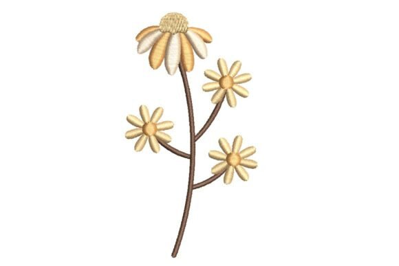 Golden Daisies on a Stem Embroidery Design Review