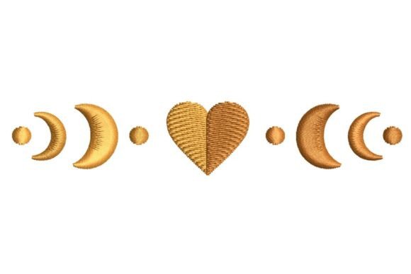Golden Heart and Moon Phases Border Embroidery Design Review