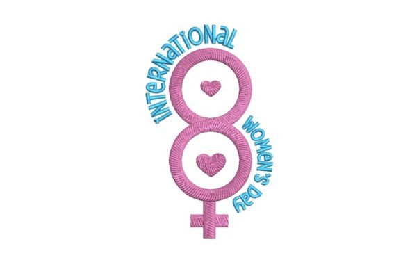 International Women's Day 8 Female Symbol Embroidery Design