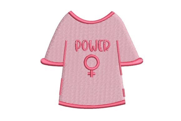 POWER Female Symbol T-Shirt Embroidery Design Review
