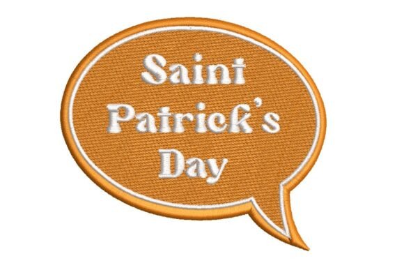 Saint Patrick's Day Speech Bubble Embroidery