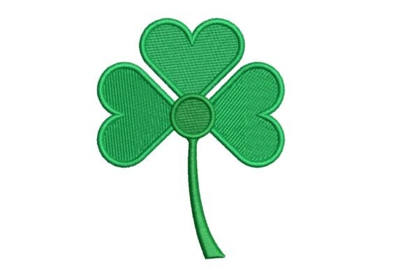 Stylized Three-Leaf Shamrock Embroidery Design Review
