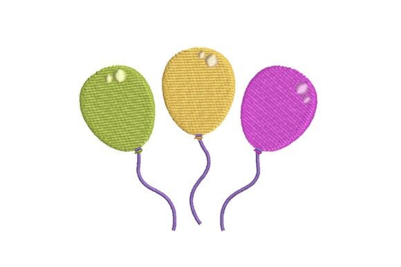 Trio of Festive Balloons Embroidery Design Review